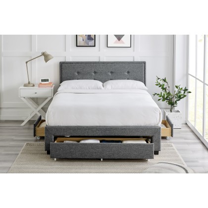 Dubrovnik Grey Fabric Bedframe Dubrovnik Grey Fabric Bedframe