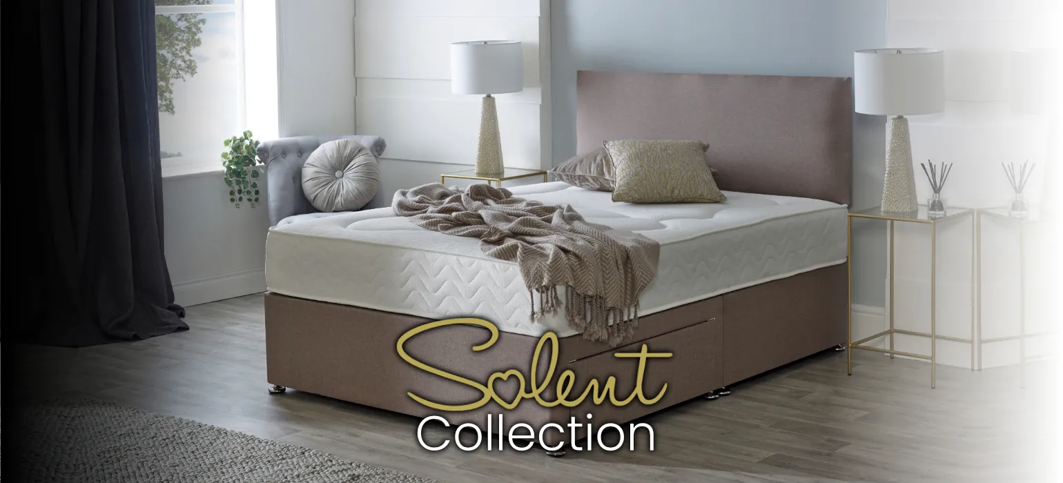 Our Solent Collection is made with luxurious quality and the utmost attention to detail. The Solent Collection features several amazing mattresses varying from pocket-sprung to memory foam, our range will have the perfect mattress to give you the best night's sleep! 
