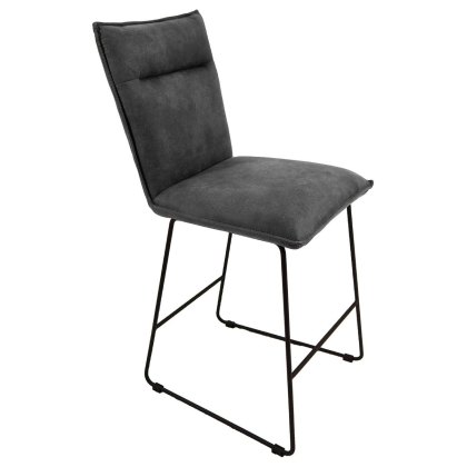 Kent Bar Stool - Grey Suede Kent Bar Stool - Grey Suede