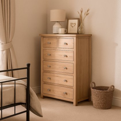 Wellow Oak 2+4 Drawer Chest Wellow Oak 2+4 Drawer Chest