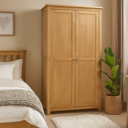 Wellow Oak Full Hanging Wardrobe Wellow Oak Full Hanging Wardrobe