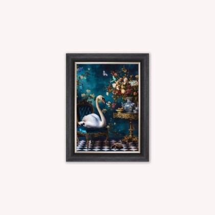 Curiosity Swan at the Stately Home Framed Wall Art Curiosity Swan at the Stately Home Framed Wall Art