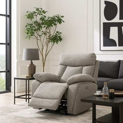 Belfort Power Recliner Chair in Lisbon Beige Belfort Power Recliner Chair in Lisbon Beige