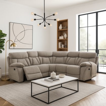 Belfort Corner Group Power Recliner in Lisbon Beige Belfort Corner Group Power Recliner in Lisbon Beige