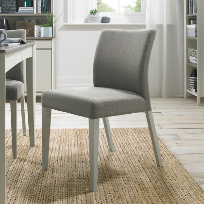 Barton Grey Low Back Upholstered Chair - Titanium (Single) Barton Grey Low Back Upholstered Chair - Titanium (Single)