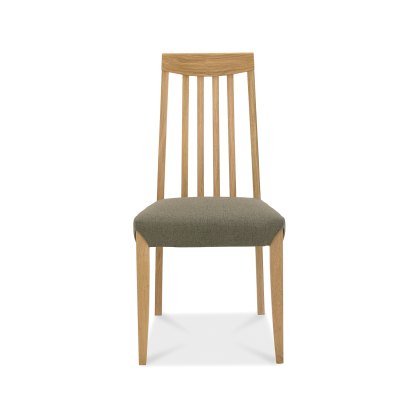 Barton Oak Tall Slat Back Chair - Black Gold Fabric Barton Oak Tall Slat Back Chair - Black Gold Fabric