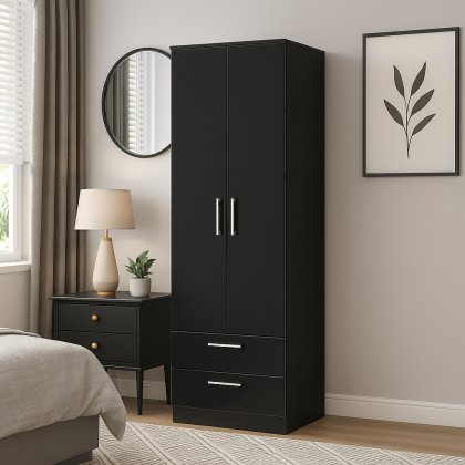 Knighton Tall 2ft6in 2 Drawer Robe Knighton Tall 2ft6in 2 Drawer Robe