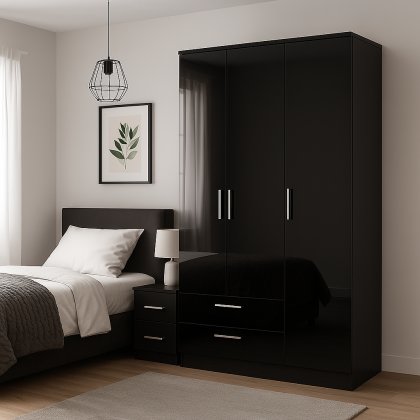 Knighton Tall Triple 2 Drawer Robe Knighton Tall Triple 2 Drawer Robe