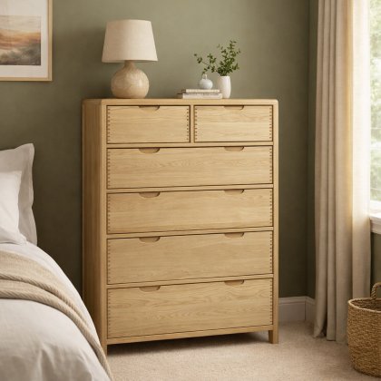 Ercol Bosco 6 Drawer Tall Wide Chest Ercol Bosco 6 Drawer Tall Wide Chest