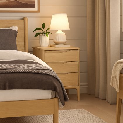 Ercol Rimini 3 Drawer Bedside Cabinet Ercol Rimini 3 Drawer Bedside Cabinet