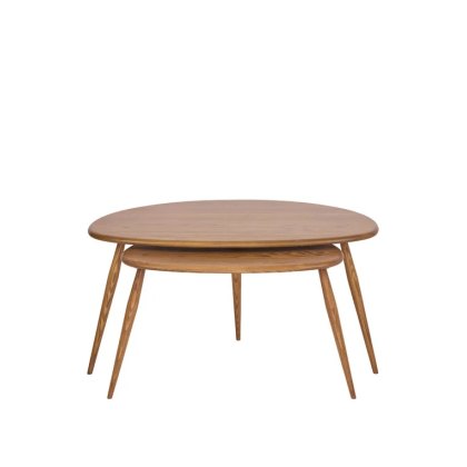 Ercol Collection Pebble Coffee Table Nest Ercol Collection Pebble Coffee Table Nest
