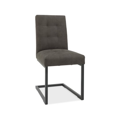 Culver Upholstered Cantilever Chair - Dark Grey Fabric Culver Upholstered Cantilever Chair - Dark Grey Fabric