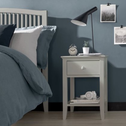 Gatcombe Soft Grey 1 Drawer Nightstand Gatcombe Soft Grey 1 Drawer Nightstand