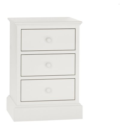 Gatcombe White 3 Drawer Nighstand