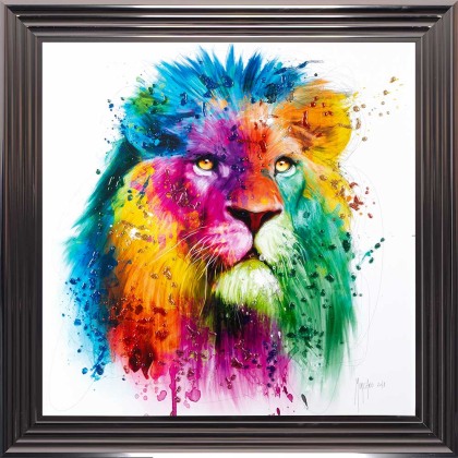Patrice Murciano Lion - Metallic Frame - 85x85cm Patrice Murciano Lion - Metallic Frame - 85x85cm