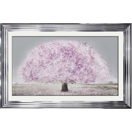 Pink Blossom - Chrome Frame - 114x74cm Pink Blossom - Chrome Frame - 114x74cm