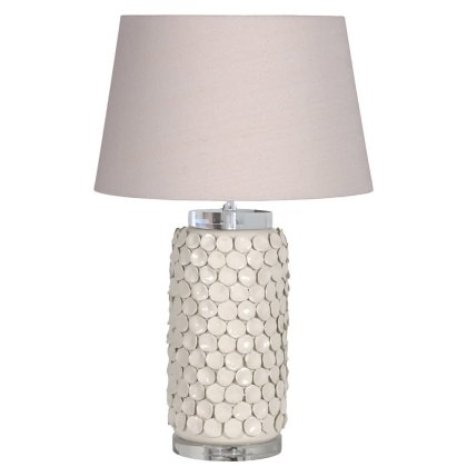 Cream Circles Lamp with Shade Cream Circles Lamp with Shade