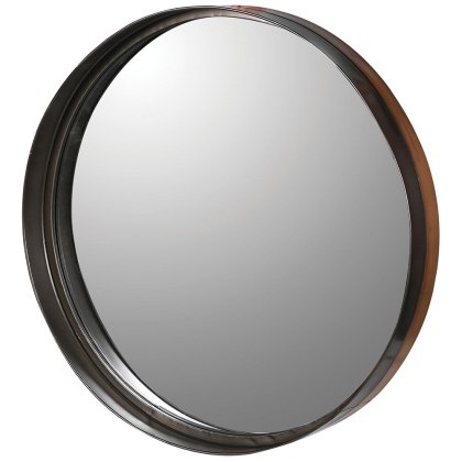 Round Deep Metal Frame Mirror Round Deep Metal Frame Mirror
