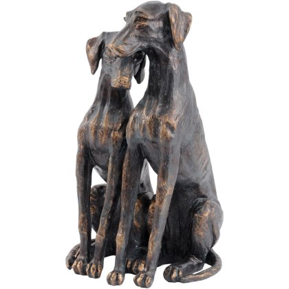 Antique Bronze Pup Sculpture Antique Bronze Pup Sculpture