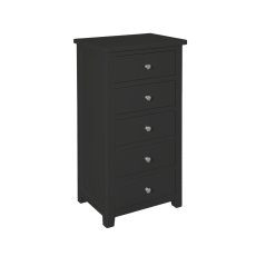 Wellow Painted 5 Drawer Narrow Chest