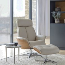 G Plan Ergoform Lund Chair and Stool with Show-Wood Panels