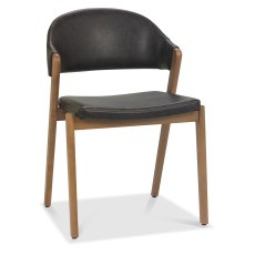 Upholstered Chair - Ivory Bonded Leather