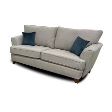 Jakarta 3 Seater In Minerva Silver with Oak Feet Jakarta 3 Seater In Minerva Silver with Oak Feet