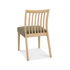 Barton Oak Low Back Slatted Chair- Black Gold Fabric