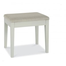 Gatcombe Soft Grey Stool - Pebble Grey Fabric