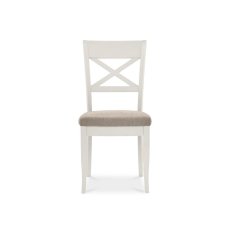 Seaview Cross Back Chair - Pebble Grey Fabric (single)