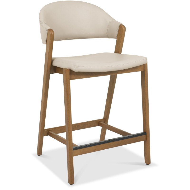 Brighstone Bar Stool - Ivory Bonded Leather Brighstone Bar Stool - Ivory Bonded Leather