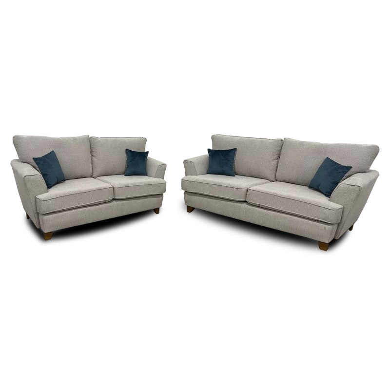 Jakarta 2 + 3 Seater Sofa Set Deal in Minerva Silver Jakarta 2 + 3 Seater Sofa Set Deal in Minerva Silver