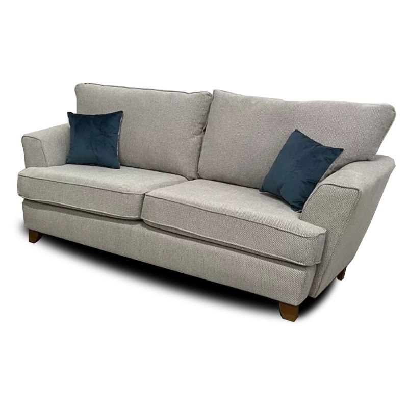 Jakarta 3 Seater In Minerva Silver with Oak Feet Jakarta 3 Seater In Minerva Silver with Oak Feet