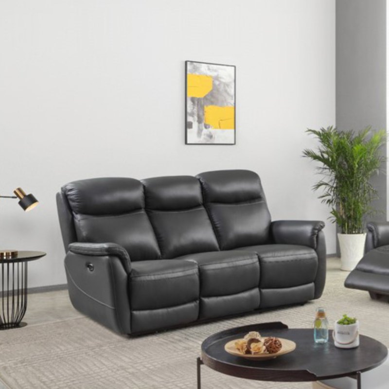 Kansas 3 Seater Power Recliner - Grey Kansas 3 Seater Power Recliner - Grey