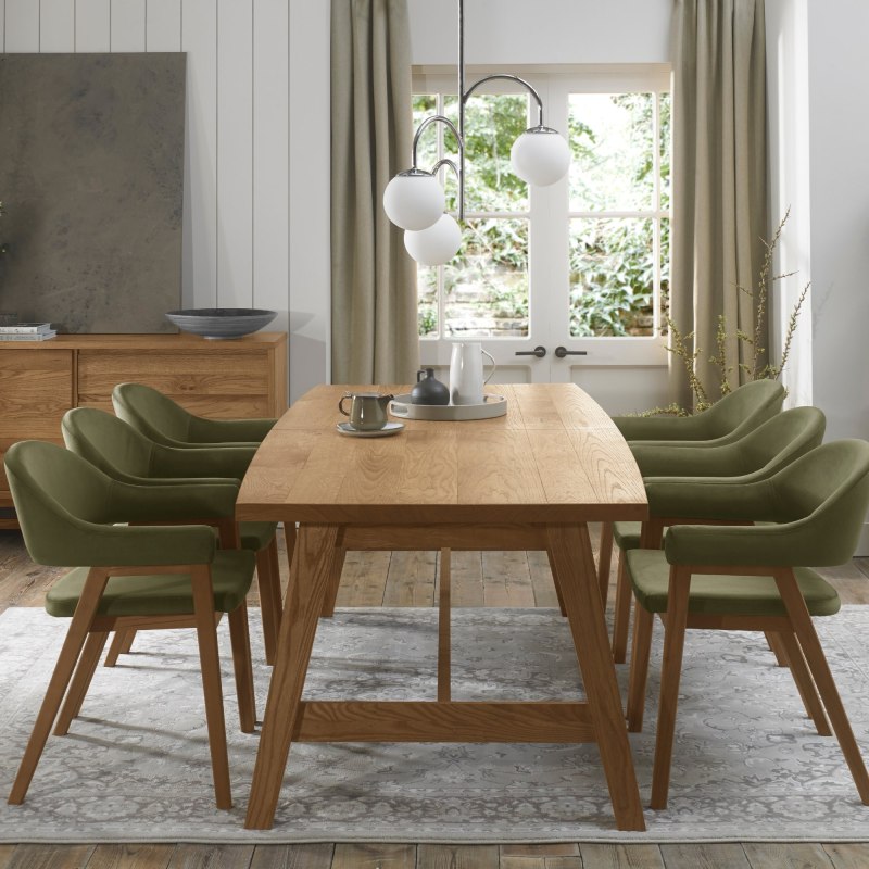 Brighstone Rustic Oak 6-8 Extension Dining Table Brighstone Rustic Oak 6-8 Extension Dining Table