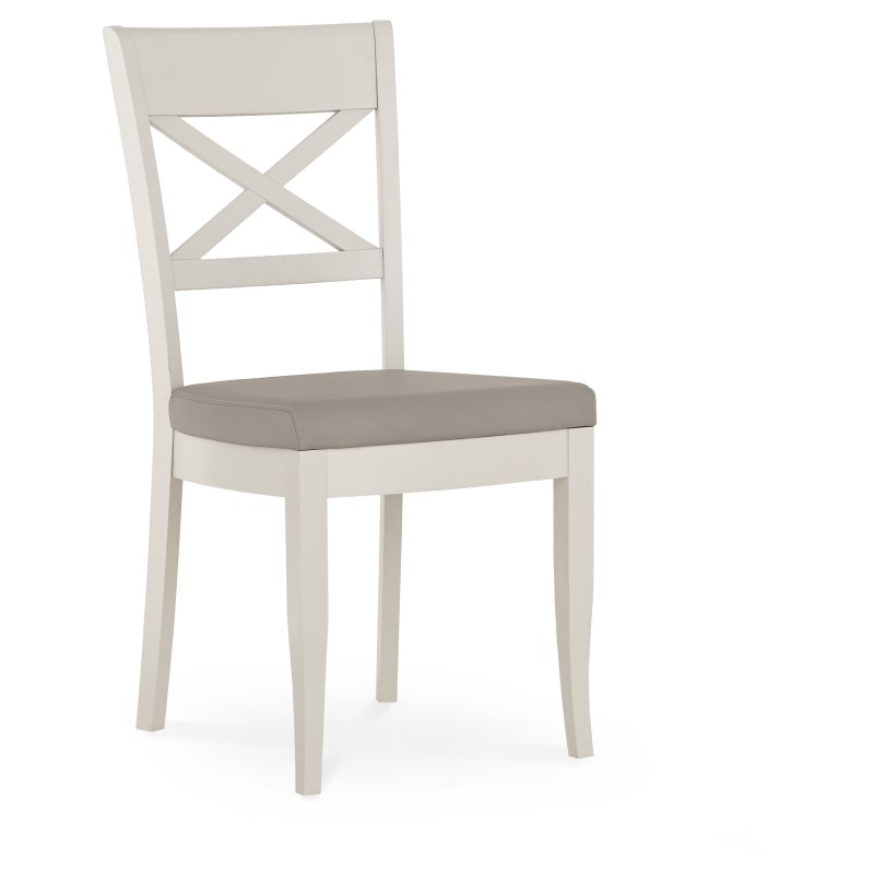 Seaview Cross Back Chair - Pebble Grey Fabric (single) Seaview Cross Back Chair - Pebble Grey Fabric (single)