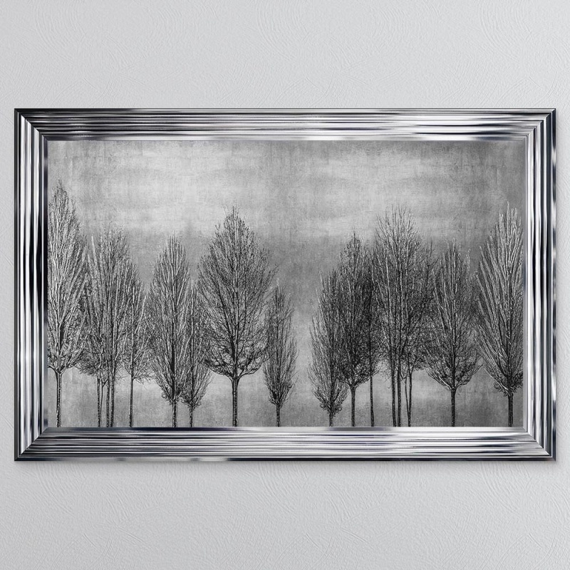 Midnight Forest - Chrome Frame - 114x74cm Midnight Forest - Chrome Frame - 114x74cm