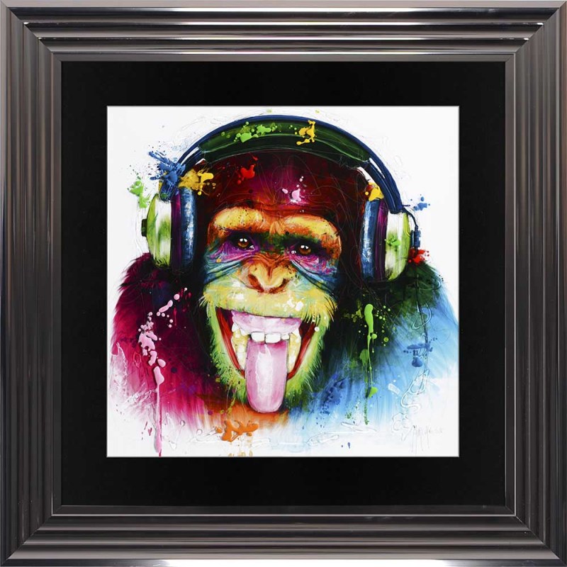 Patrice Murciano Monkey - Metallic Frame - 75x75cm Patrice Murciano Monkey - Metallic Frame - 75x75cm