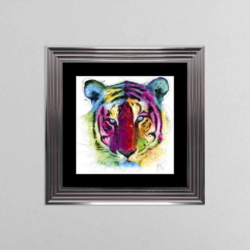 Patrice Murciano Tiger - Metallic Frame - 75x75cm Patrice Murciano Tiger - Metallic Frame - 75x75cm