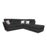 Adelaide Armless Corner Chaise & Footstool in Lisbon Charcoal with Oak Feet Adelaide Armless Corner Chaise & Footstool in Lisbon Charcoal with Oak Feet