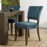 Oakfield Fumed Oak Upholstered Chair with Diamond Stitched Back & Seat Oakfield Fumed Oak Upholstered Chair with Diamond Stitched Back & Seat