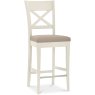 Seaview Cross Back Bar Stool - Grey Bonded Leather