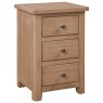 Wellow Oak 3 Drawer Bedside