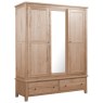 Wellow Oak Triple Wardrobe