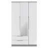 Thorley Tall 2 Drawer Triple Mirror Wardrobe Thorley Tall 2 Drawer Triple Mirror Wardrobe