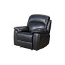 Curzon Manual Recliner Armchair - Black Leather