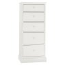 Gatcombe White 5 Drawer Tall Chest Gatcombe White 5 Drawer Tall Chest