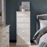 Gatcombe White 5 Drawer Tall Chest