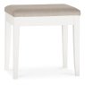 Gatcombe White Stool - Pebble Grey Fabric Gatcombe White Stool - Pebble Grey Fabric